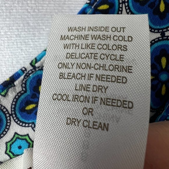 Laundry by Design  Mini Sundress Sz 8 Zipper Blue White Cotton Blue White - Picture 4 of 7